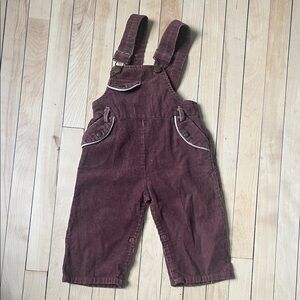 Vinatge Kids Toddler Brown Corduroy Overalls 18 months